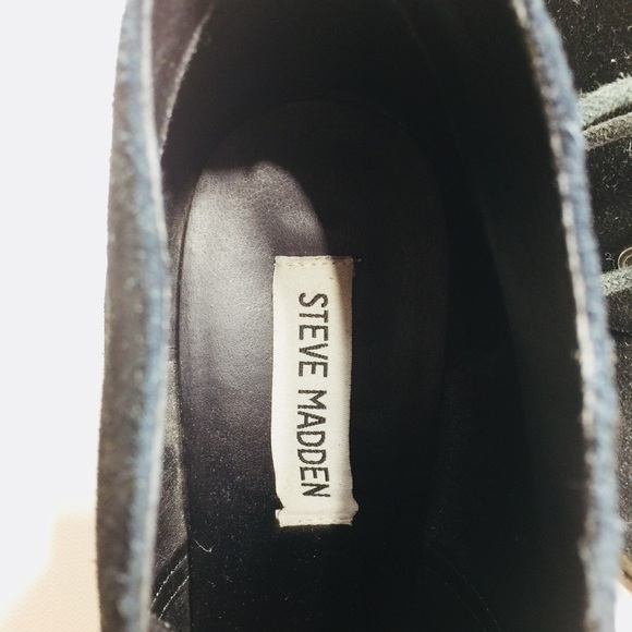 Steve Madden suede leather wedge ankle boots - Picture 5 of 6